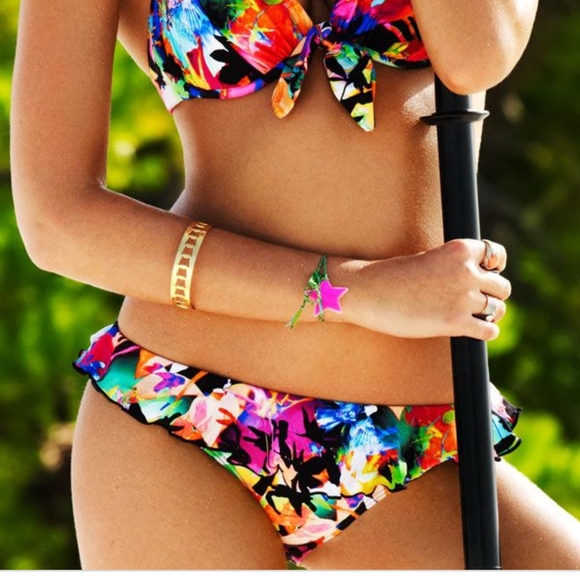 Seafolly Shangri La swim bottoms hipster frill - Picture 2 of 4